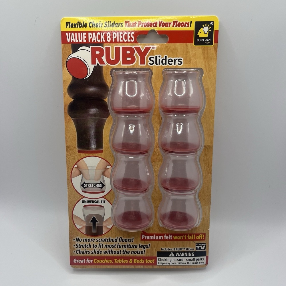 2x-Ruby Sliders As Seen On TV by BulbHead 8 Pack (16 Total) NEW - Picture 2 of 8
